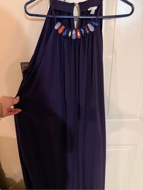 Cato Halter Maxi Dress with Beaded Neckline